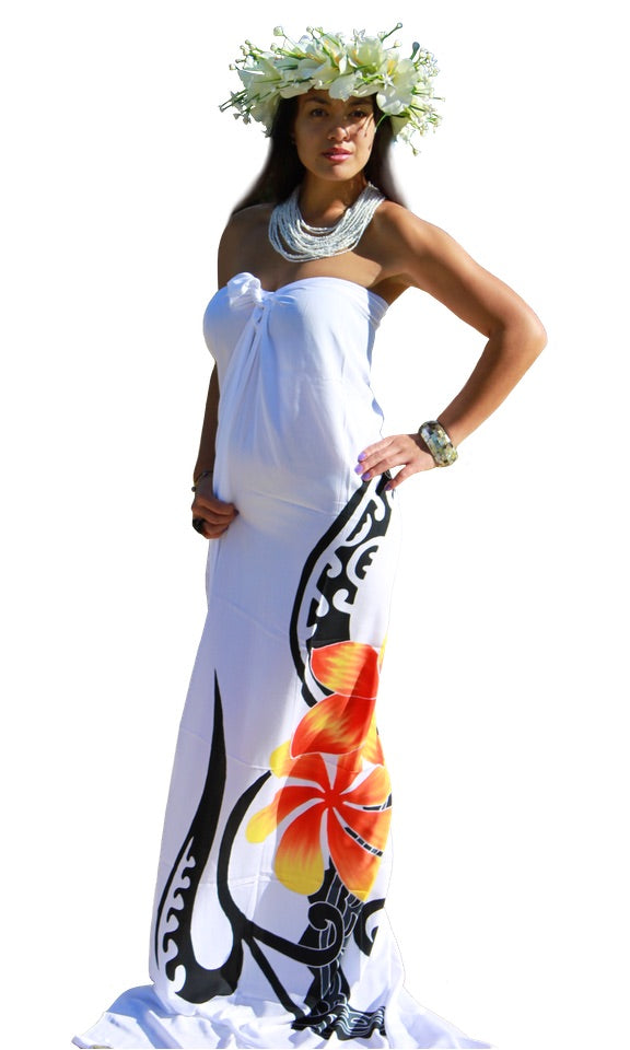 Toru Tiare - white - pareu/sarong